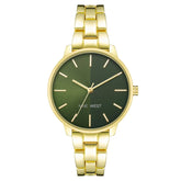 Nine West Gold Metal Dress Watch