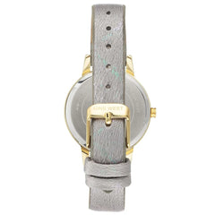 Nine West Gray Leather Dress Watch