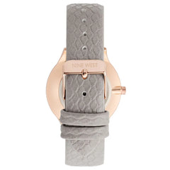 Nine West Gray Leather Dress Watch