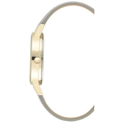 Nine West Gray Leather Dress Watch