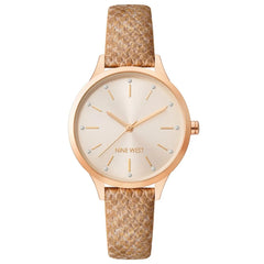Nine West Multicolor Leather Dress Watch