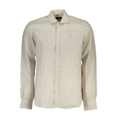North Sails Beige Linen Men Shirt - Shirts
