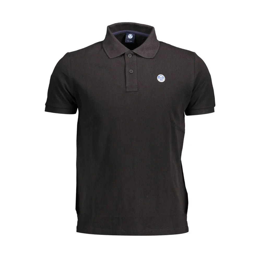 North Sails Black Cotton Men Polo Shirt - Polos