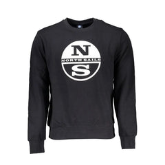 North Sails Black Cotton Men Sweater - Sweatshirts
