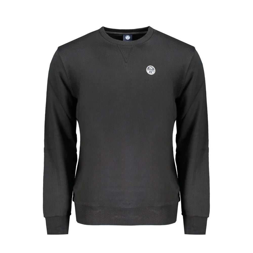 North Sails Black Cotton Men Sweater - Sweatshirts