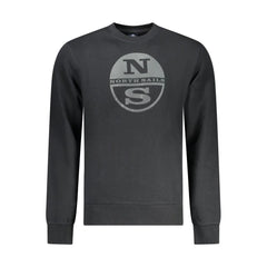 North Sails Black Cotton Men Sweatshirt