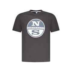 North Sails Black Cotton Men T-Shirt