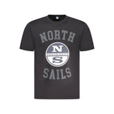 North Sails Black Cotton Men T-Shirt - T-Shirts