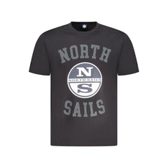 North Sails Black Cotton Men T-Shirt - T-Shirts