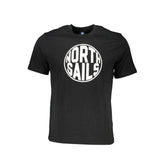 North Sails Black Cotton T-Shirt - T-Shirts