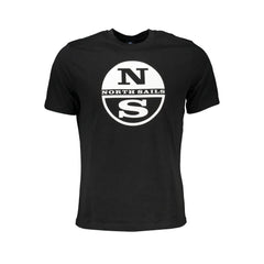 North Sails Black Cotton T-Shirt - T-Shirts