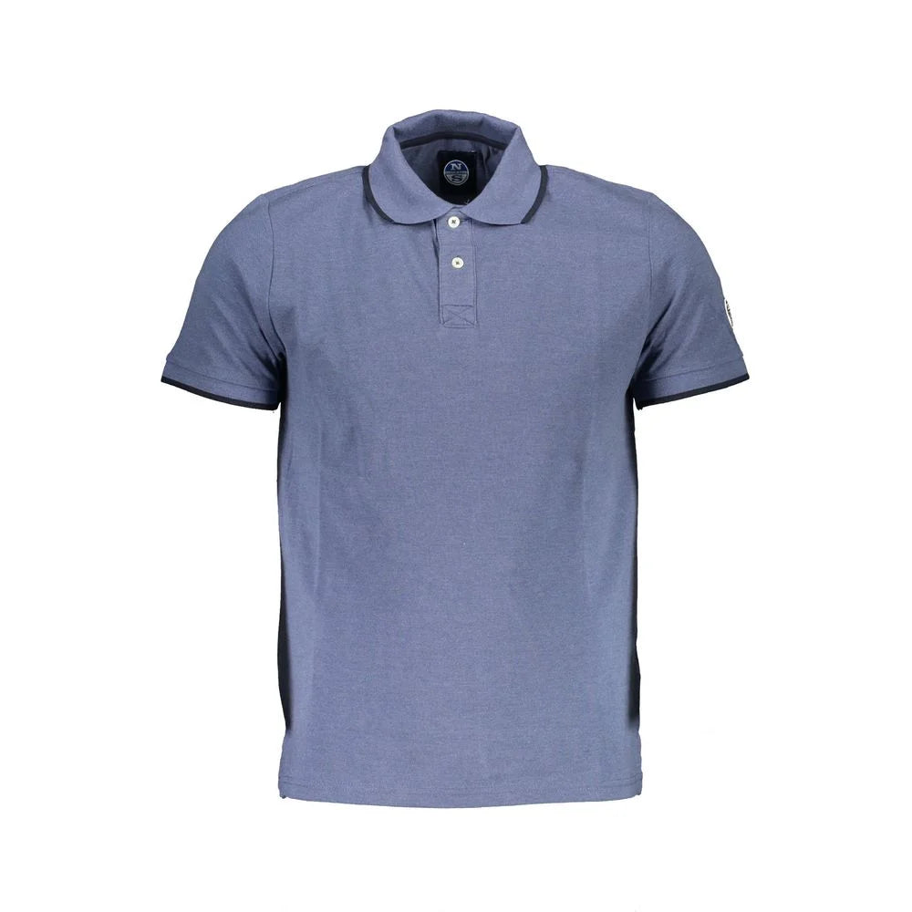 North Sails Blue Cotton Men Polo Shirt - M - Polos