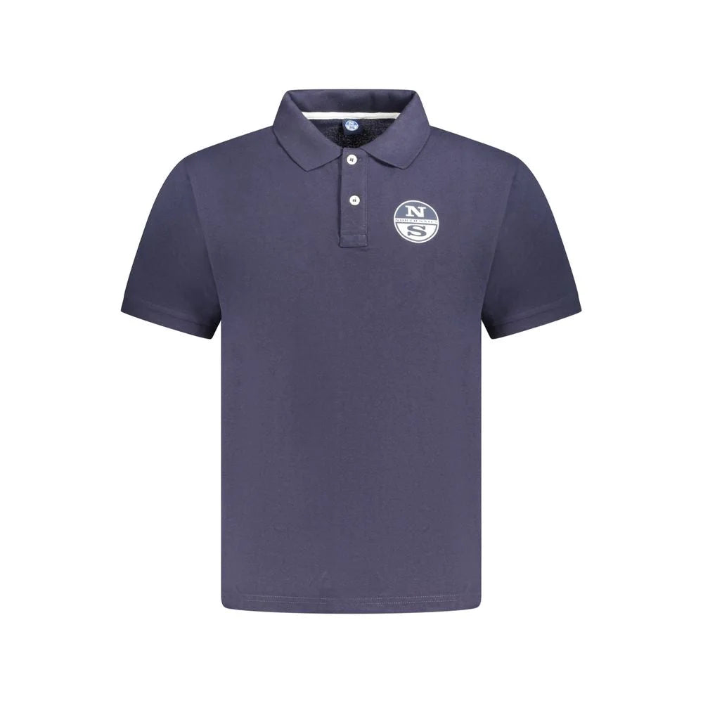 North Sails Blue Cotton Men Polo Shirt - Polos