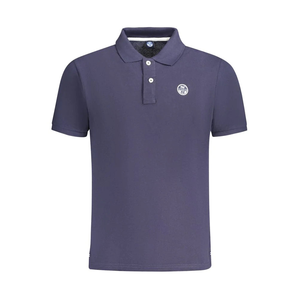 North Sails Blue Cotton Men Polo Shirt - Polos