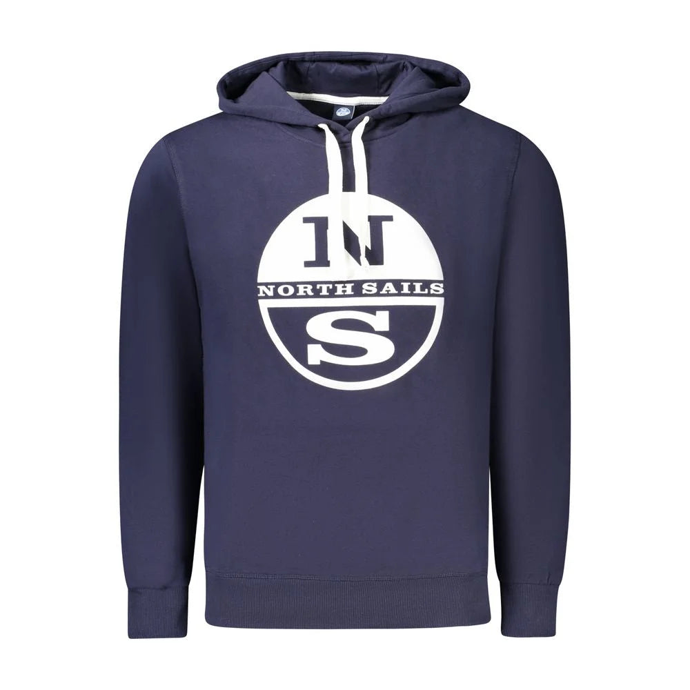 North Sails Blue Cotton Men Sweater - Hoodies