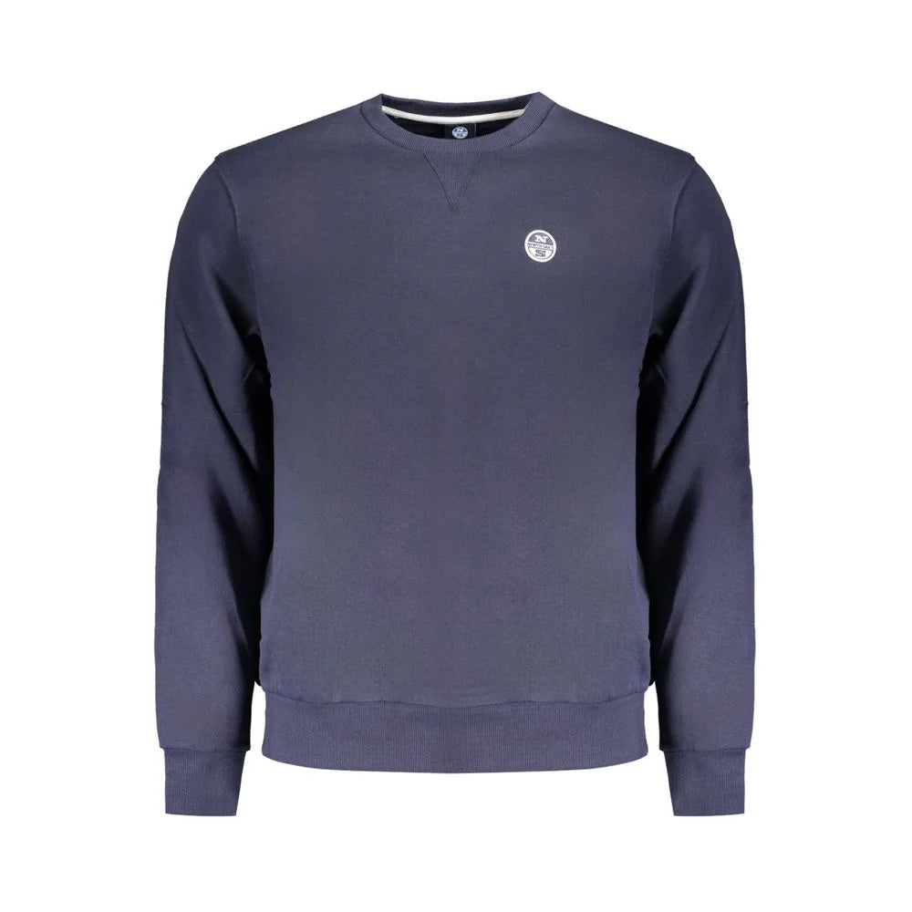 North Sails Blue Cotton Men Sweater - S - Sweatshirts