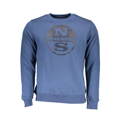North Sails Blue Cotton Men Sweater - Sweatshirts