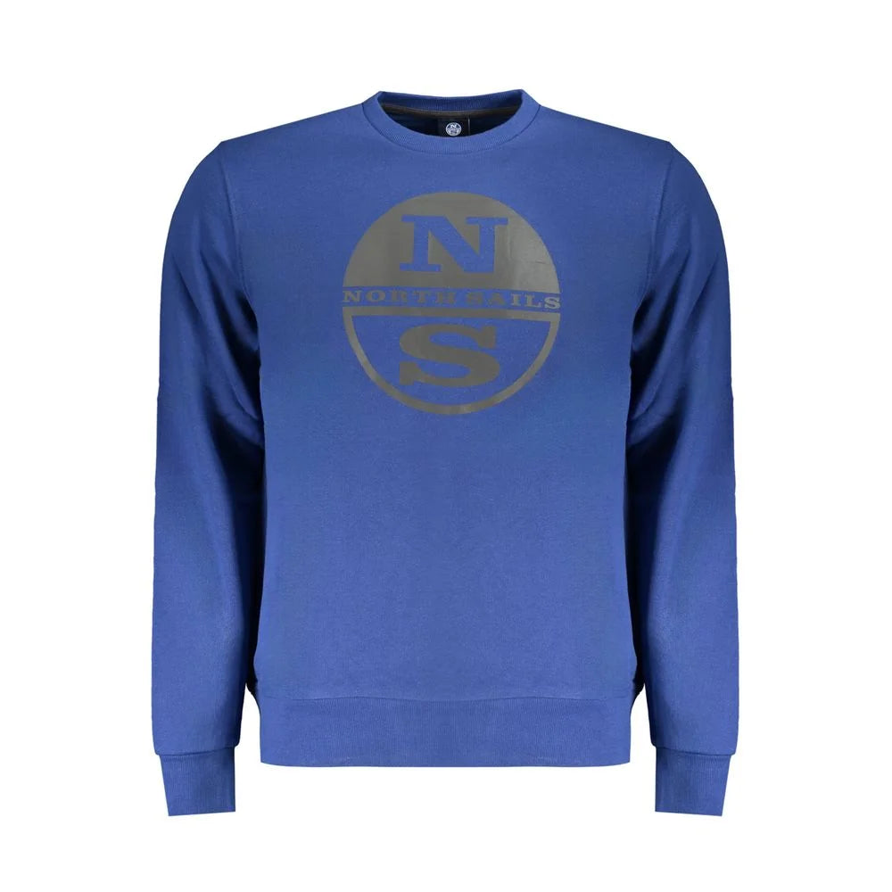 North Sails Blue Cotton Men Sweater - Sweatshirts