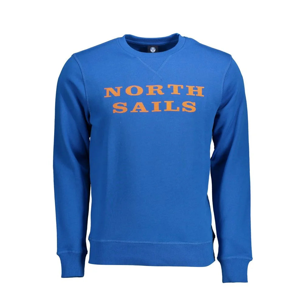 North Sails Blue Cotton Men Sweater - Sweatshirts