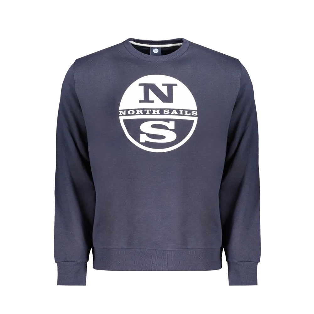 North Sails Blue Cotton Men Sweater - Sweatshirts