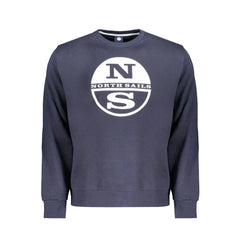 North Sails Blue Cotton Men Sweater - Sweatshirts