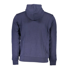 North Sails Blue Cotton Men Sweater with Hood - Hoodies