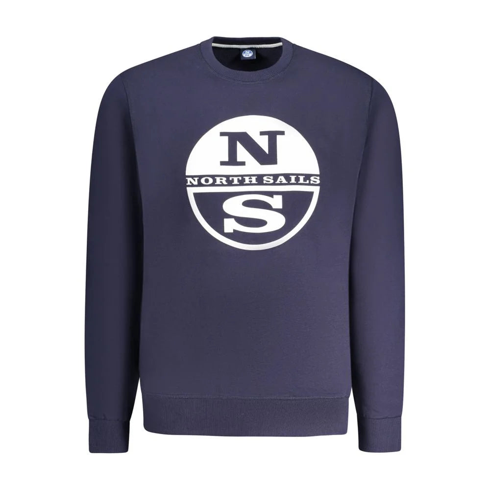North Sails Blue Cotton Men Sweatshirt - Sweatshirts