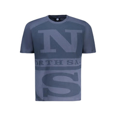 North Sails Blue Cotton Men T-Shirt - S