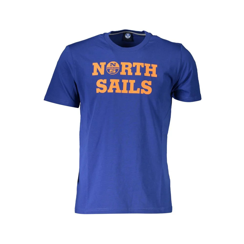 North Sails Blue Cotton Men T-Shirt - T-Shirts
