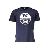 North Sails Blue Cotton Men T-Shirt - T-Shirts