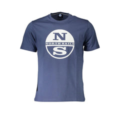 North Sails Blue Cotton Men T-Shirt - T-Shirts