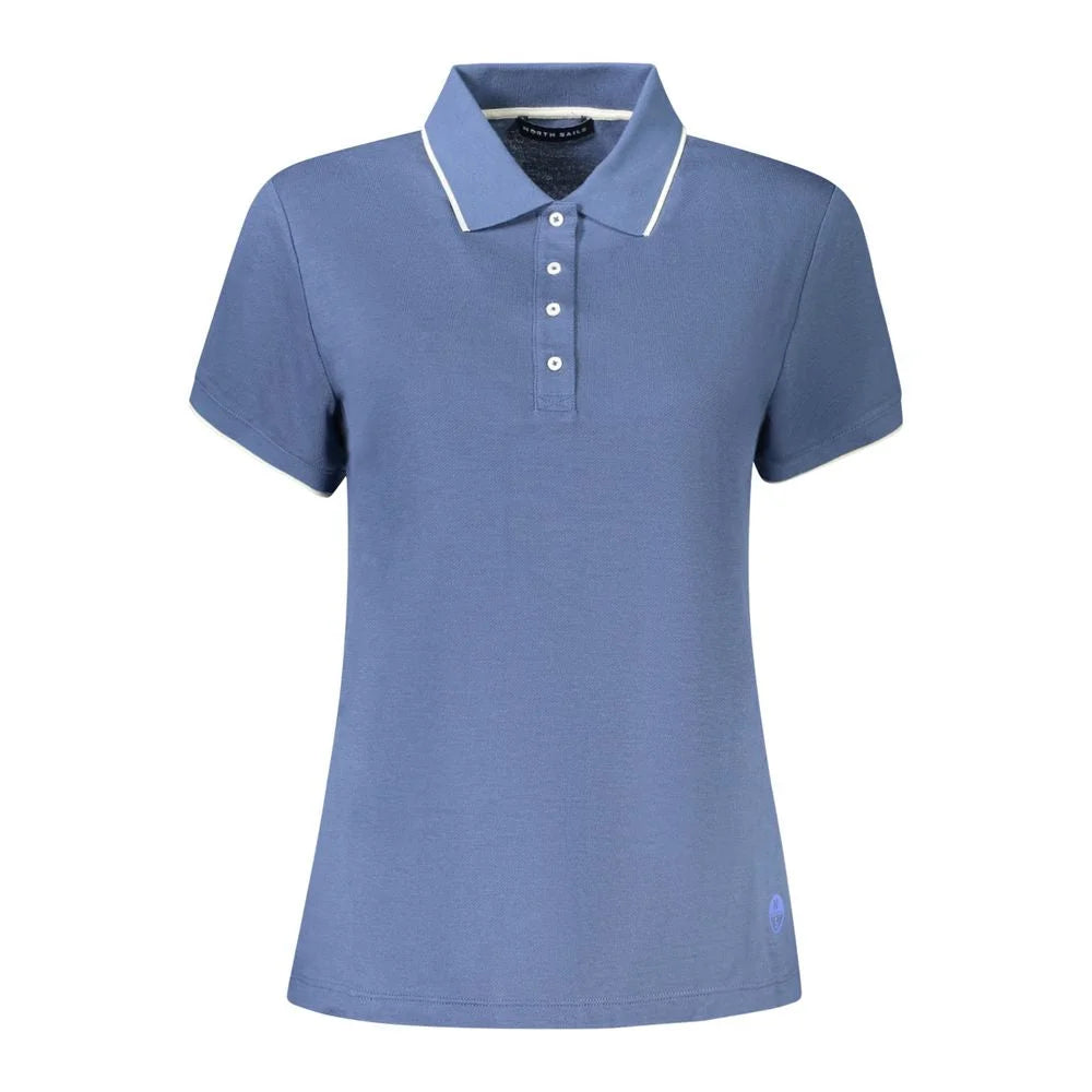 North Sails Blue Cotton Women Polo Shirt - Polos