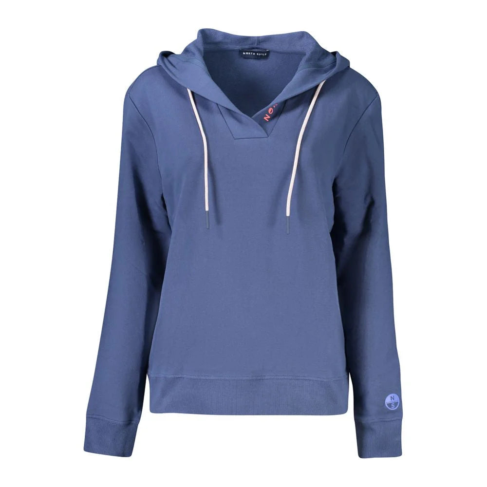 North Sails Blue Cotton Women Sweater - Hoodies