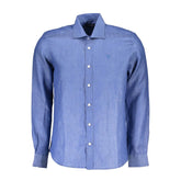 North Sails Blue Linen Men Shirt - Shirts