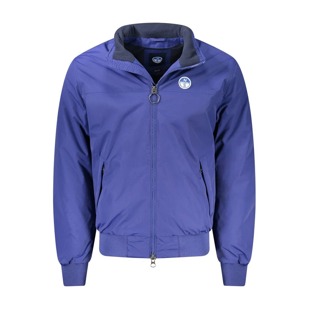 North Sails Blue Polyamide Men Jacket - M