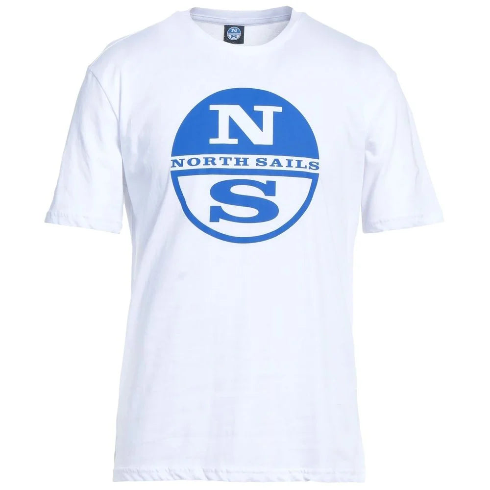 North Sails Crisp White Logo Cotton T-Shirt - T-Shirts