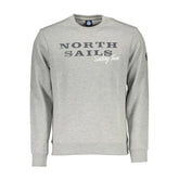 North Sails Gray Cotton Men Sweater - S - Sweatshirts