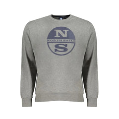 North Sails Gray Cotton Men Sweater - Sweatshirts