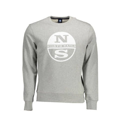 North Sails Gray Cotton Men Sweater - Sweatshirts