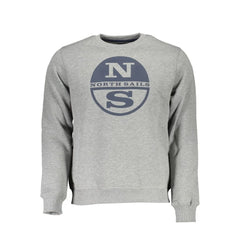 North Sails Gray Cotton Men Sweater - Sweatshirts
