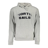 North Sails Gray Cotton Men Sweater - XXL - Hoodies
