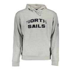 North Sails Gray Cotton Men Sweater - XXL - Hoodies