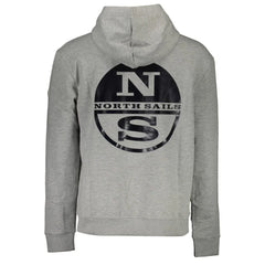 North Sails Gray Cotton Men Sweatshirt - S - Hoodies