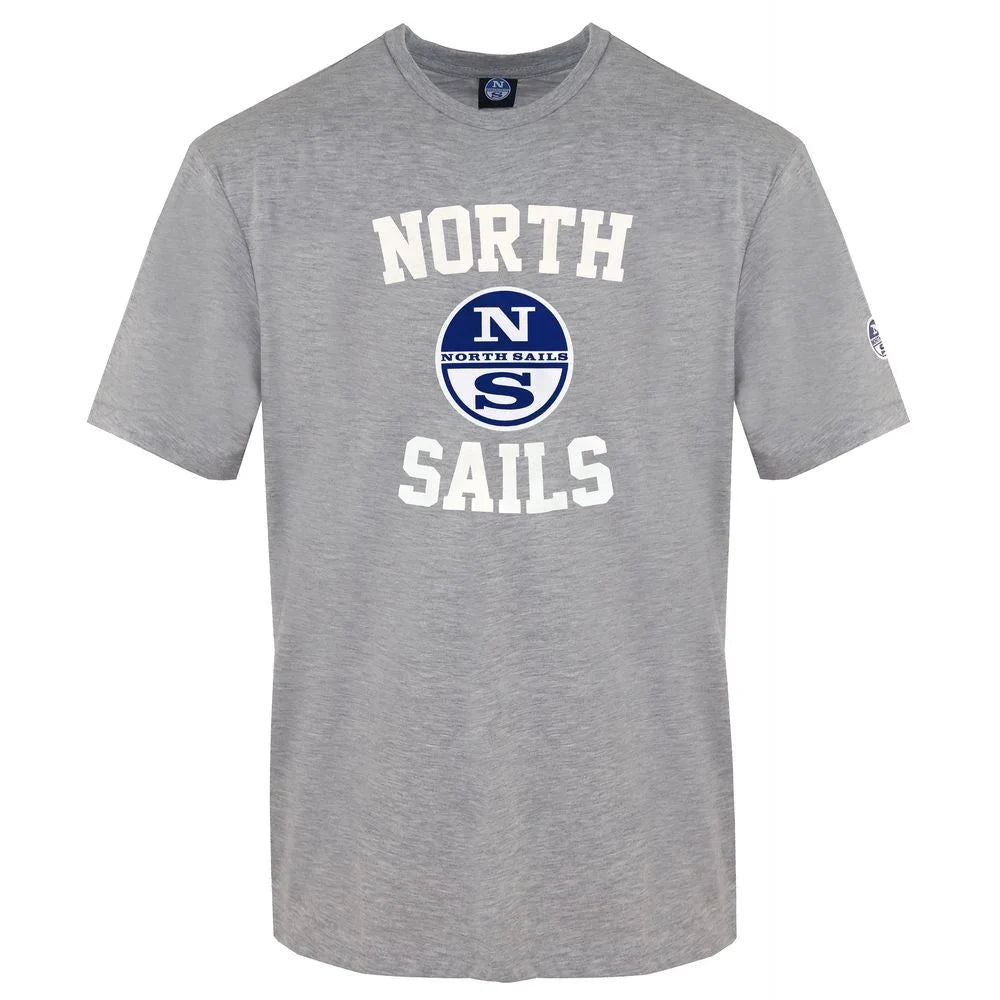 North Sails Gray Cotton Men T-Shirt - T-Shirts