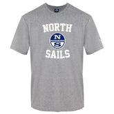 North Sails Gray Cotton Men T-Shirt - T-Shirts