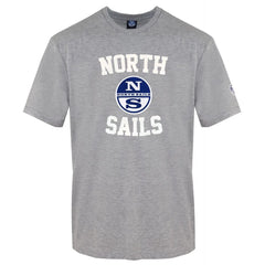 North Sails Gray Cotton Men T-Shirt - T-Shirts