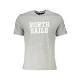 North Sails Gray Cotton T-Shirt - T-Shirts