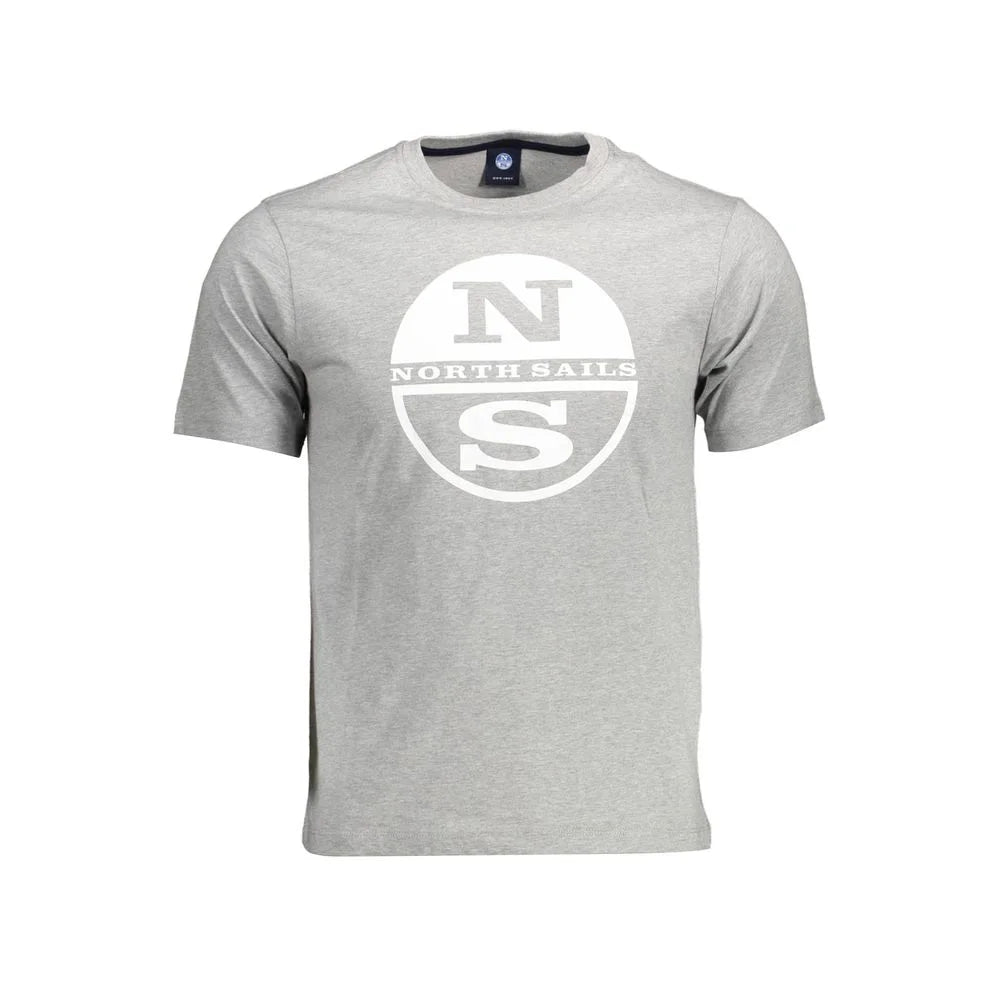 North Sails Gray Cotton T-Shirt - T-Shirts