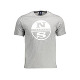 North Sails Gray Cotton T-Shirt - T-Shirts