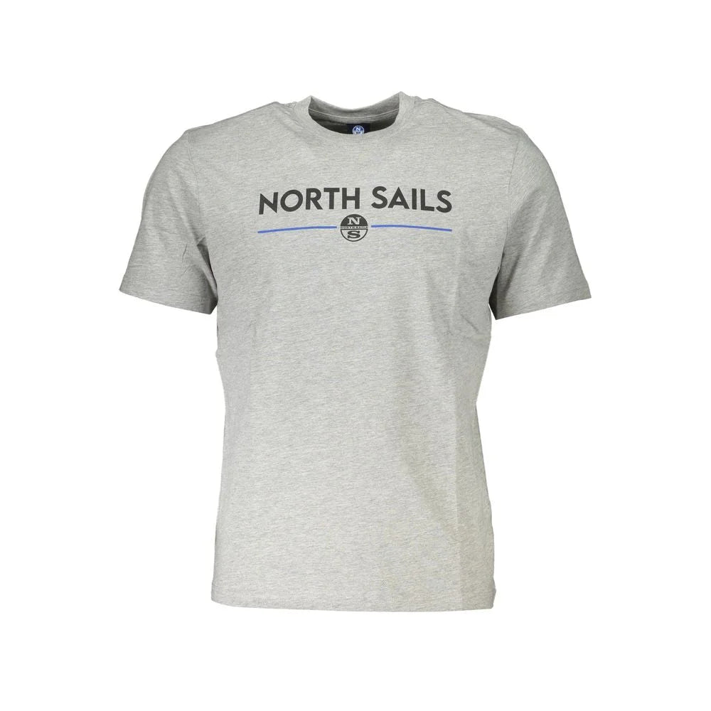 North Sails Gray Cotton T-Shirt - T-Shirts